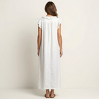 Josette · Vestido Maxi Fluido con Mangas de Volantes