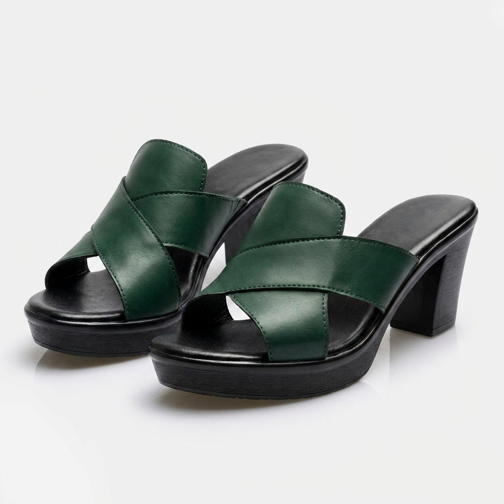 Darcy · Mules de Tacón Ancho