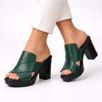 Darcy · Mules de Tacón Ancho