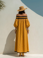 Lena · Vestido Maxi de Lino Elegante