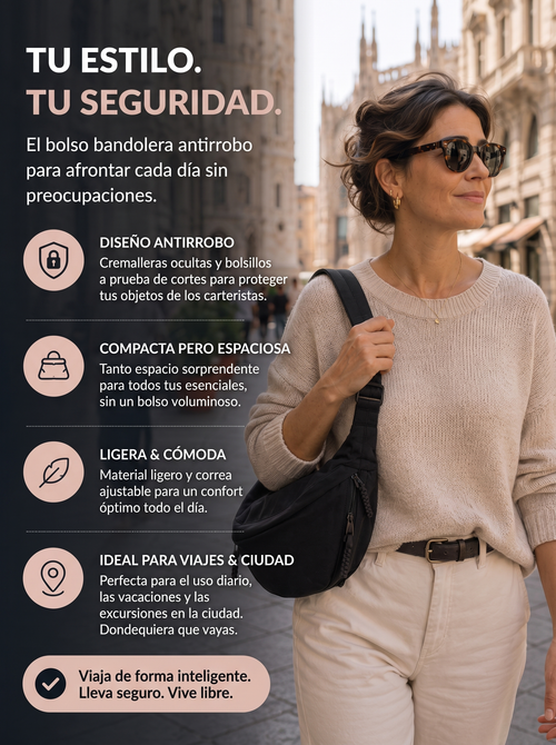 Ainara · Bolso de Hombro Negro — características