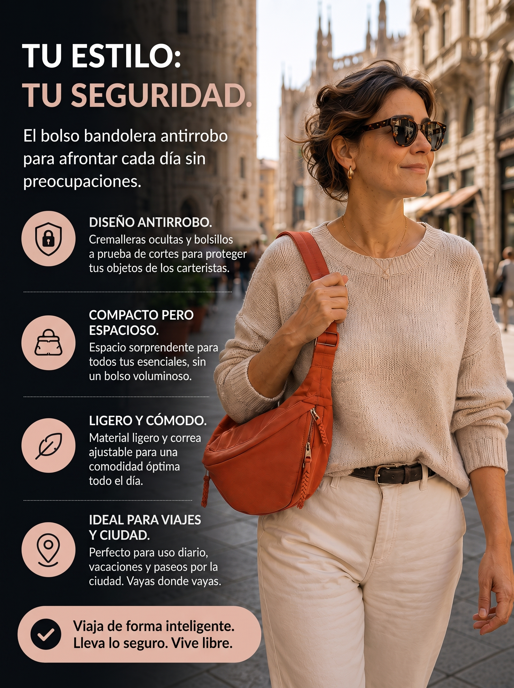Naiara · Bolso de Hombro Naranja — características