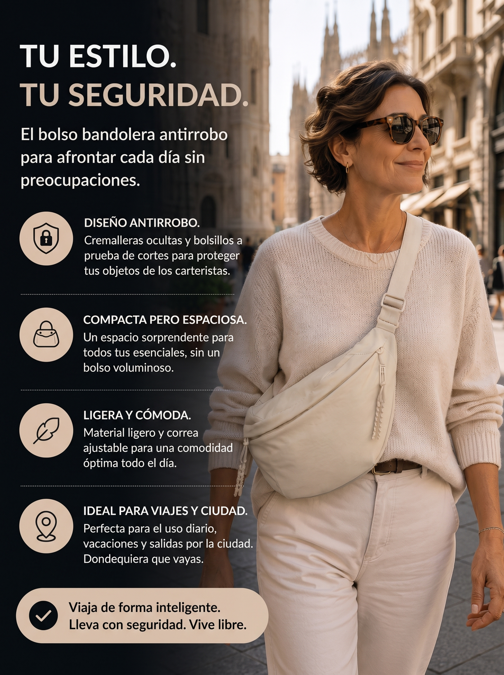 Belén · Bolso de Hombro Beige — características
