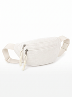 Coral · Bolso de Hombro de Pana — cierre de cremallera