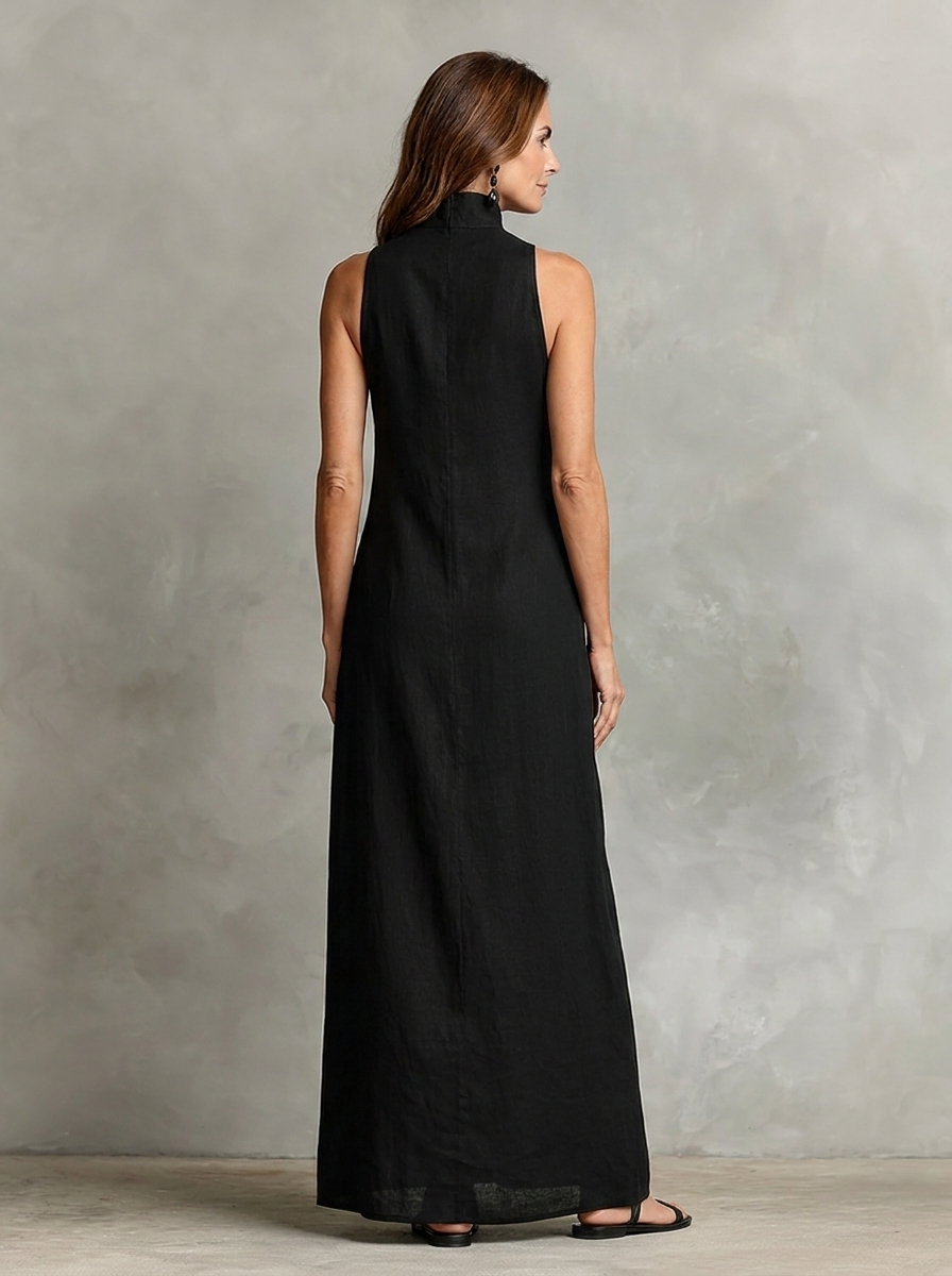 Caterina en negro · vista de espaldas