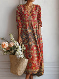 Paule | Vestido de Diario Medallón Rojo y Marino