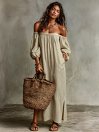 Olivia · Vestido Maxi Hombros Descubiertos