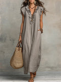 Chiara · Vestido Maxi Boho con Escote en V