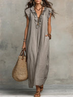 Chiara · Vestido Maxi Boho con Escote en V