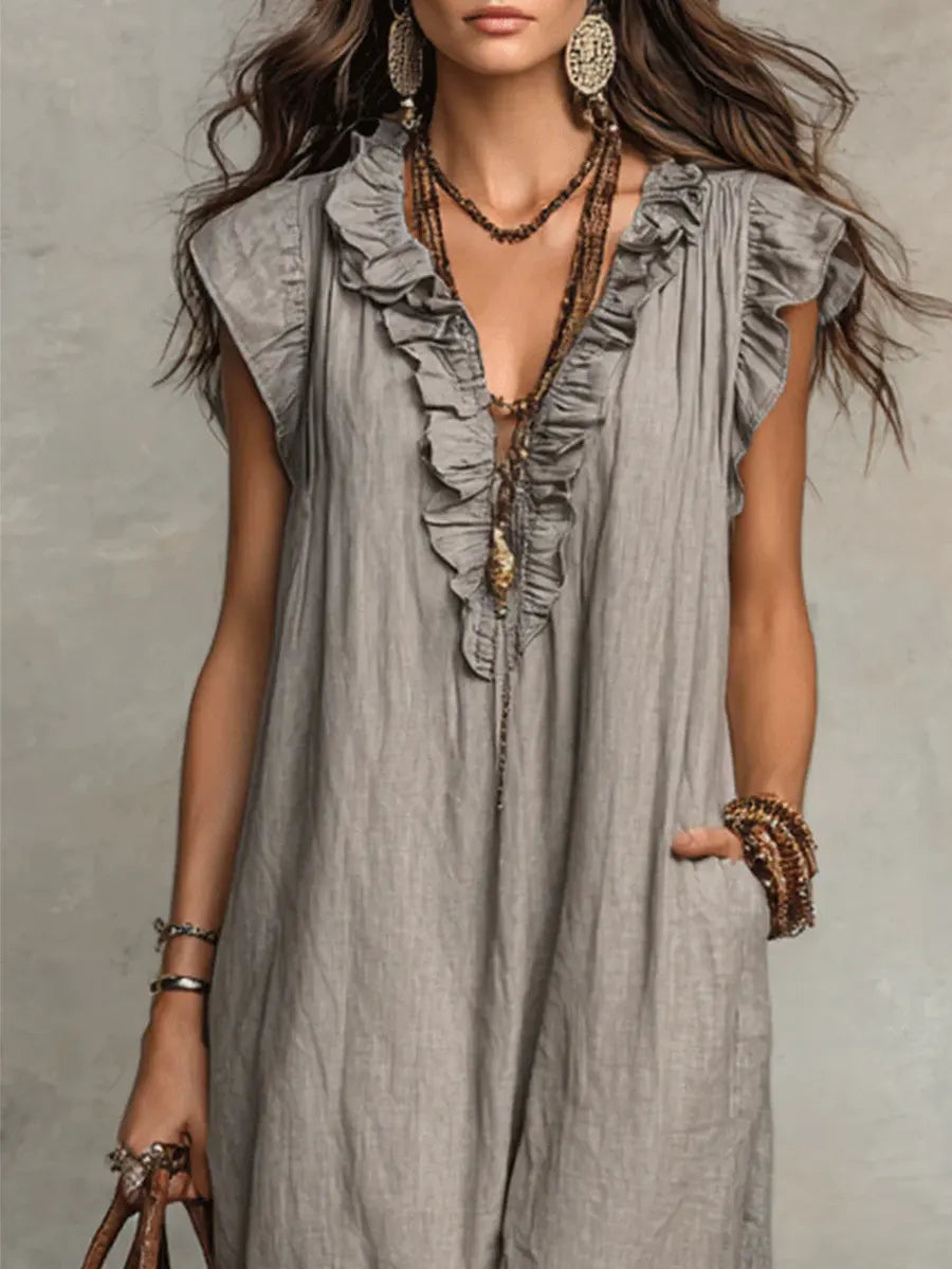 Chiara · Vestido Maxi Boho con Escote en V