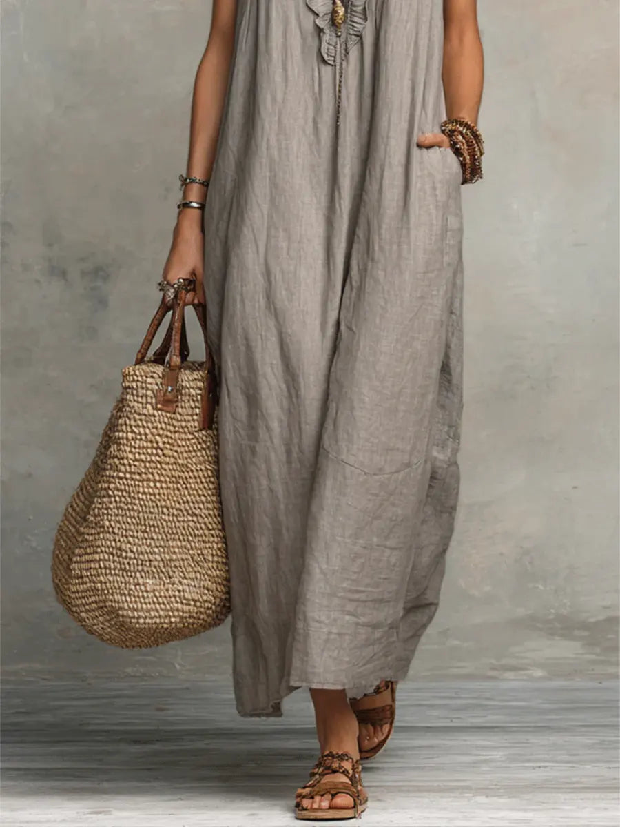 Chiara · Vestido Maxi Boho con Escote en V