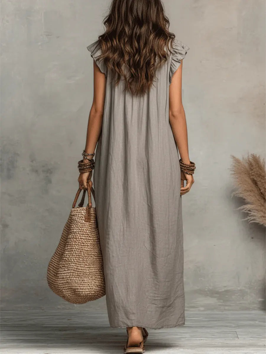 Chiara · Vestido Maxi Boho con Escote en V