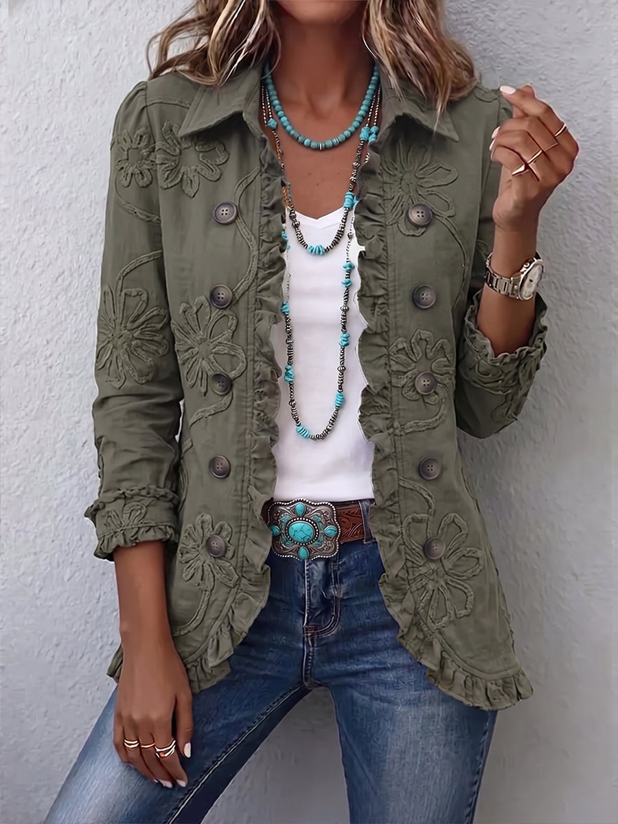 Ofelia · Chaqueta Vintage con Bordados Florales