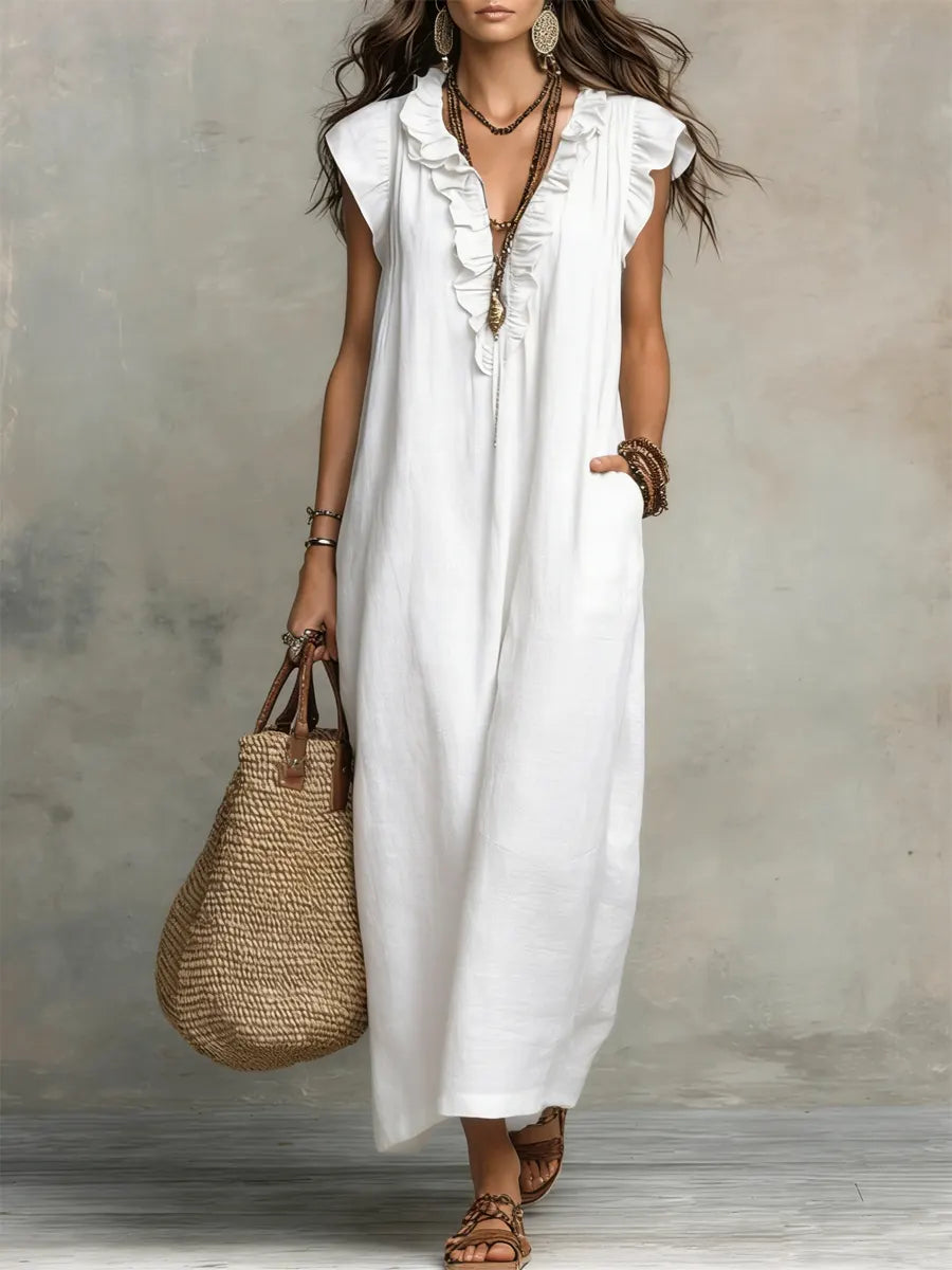 Chiara · Vestido Maxi Boho con Escote en V