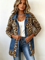 Lorena | Chaqueta Larga de Leopardo con Vaquero