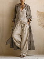 Boema · Conjunto Bohemio 3 Piezas Lino y Algodón