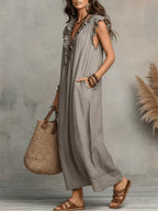 Chiara · Vestido Maxi Boho con Escote en V