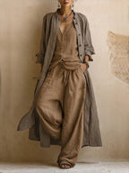 Boema · Conjunto Bohemio 3 Piezas Lino y Algodón
