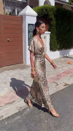 Vestido Midi Cobre Refinado